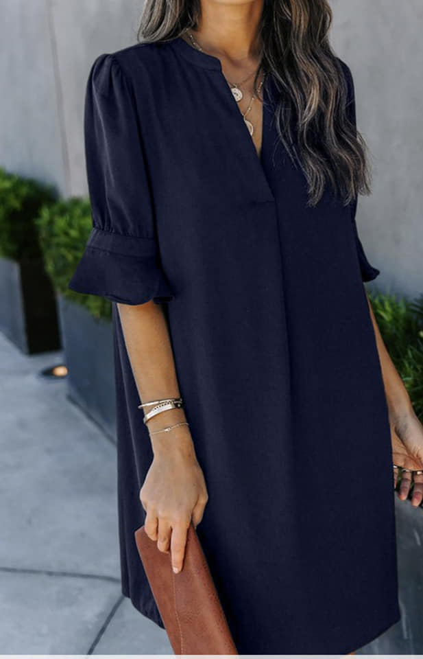 Navy Shift Dress – Betsy's Heart Boutique