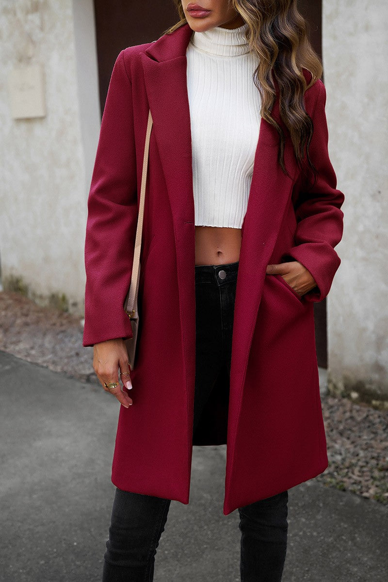 Red Long Tweed Coat