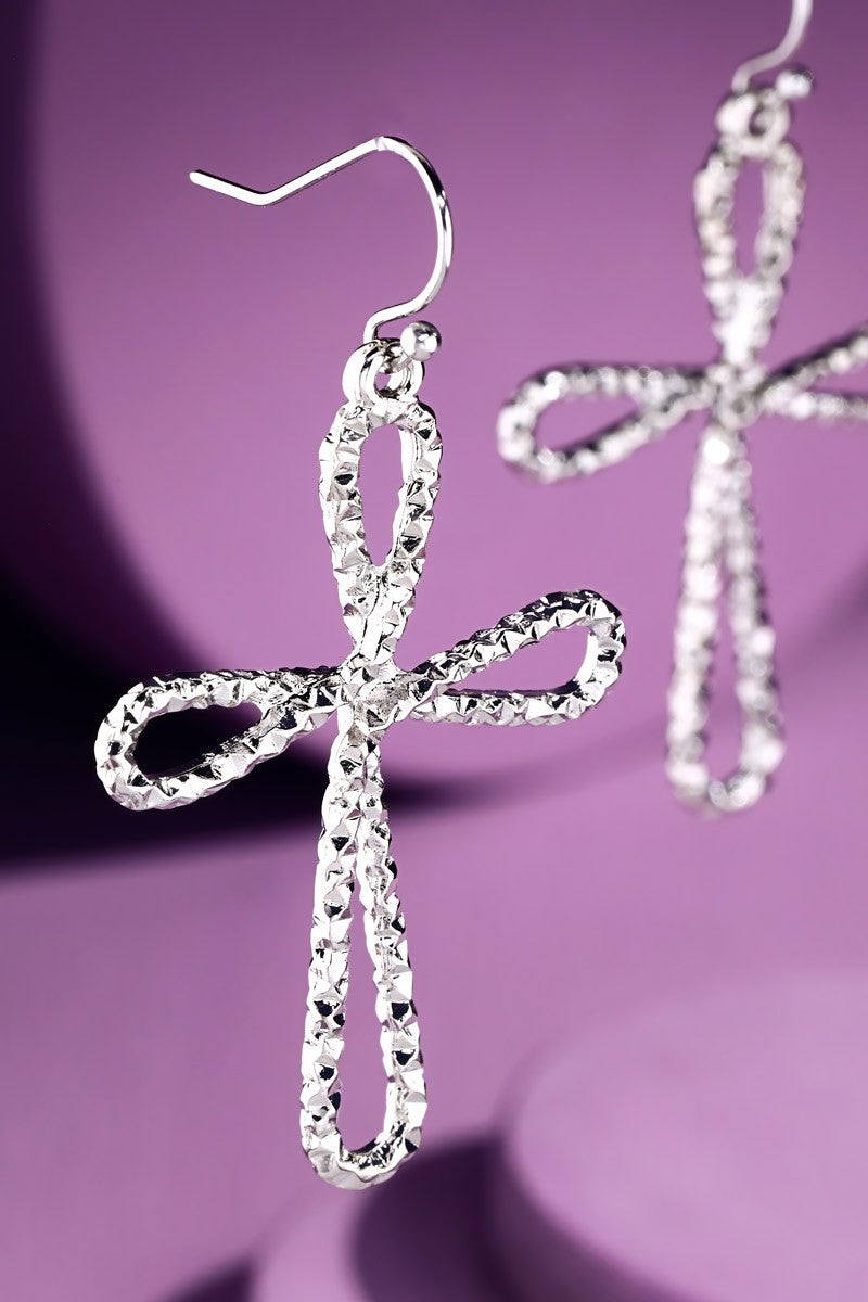 Silver Cross Earrings