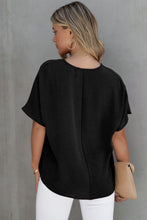 Load image into Gallery viewer, Black V-neck Blouse
