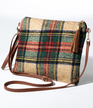 Load image into Gallery viewer, Beige Plaid Crossbody/Wristlet
