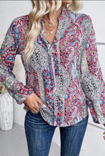 Load image into Gallery viewer, Pink Paisley Blouse
