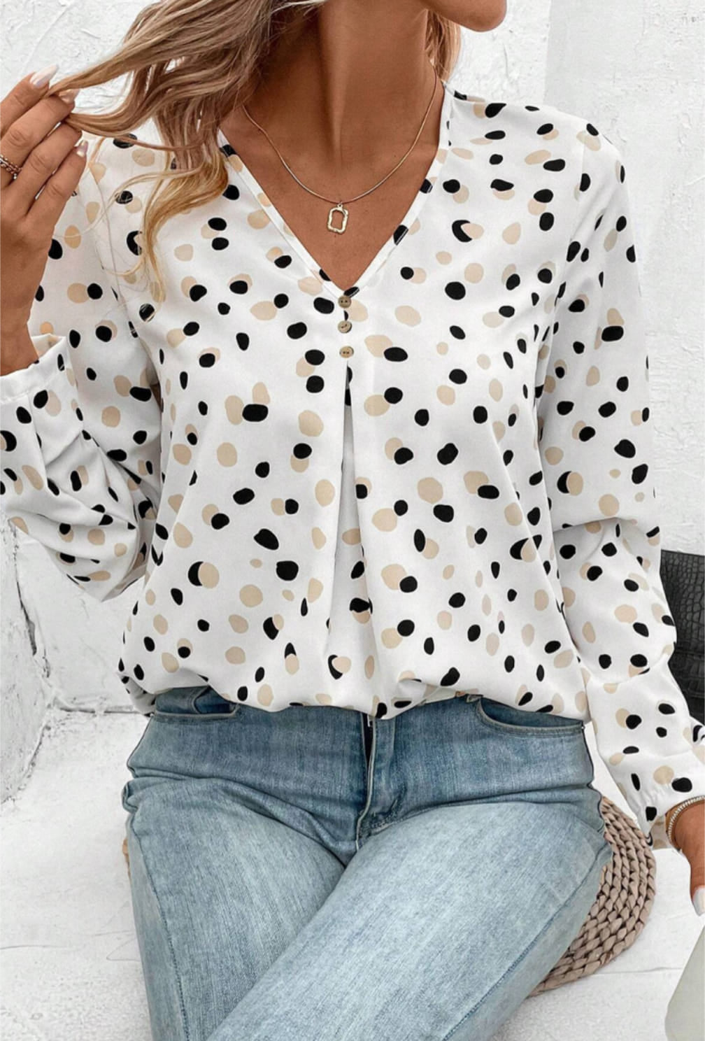 Polka-dot Blouse