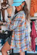 Load image into Gallery viewer, Orange Plaid Flannel Shirt
