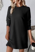 Load image into Gallery viewer, Black Textured Long Sleeve Dress
