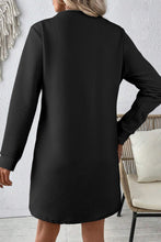 Load image into Gallery viewer, Black Textured Long Sleeve Dress
