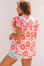 Load image into Gallery viewer, Rose Ruffle Sleeve Blouse
