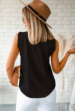 Load image into Gallery viewer, Black Knotted V-neck Blouse
