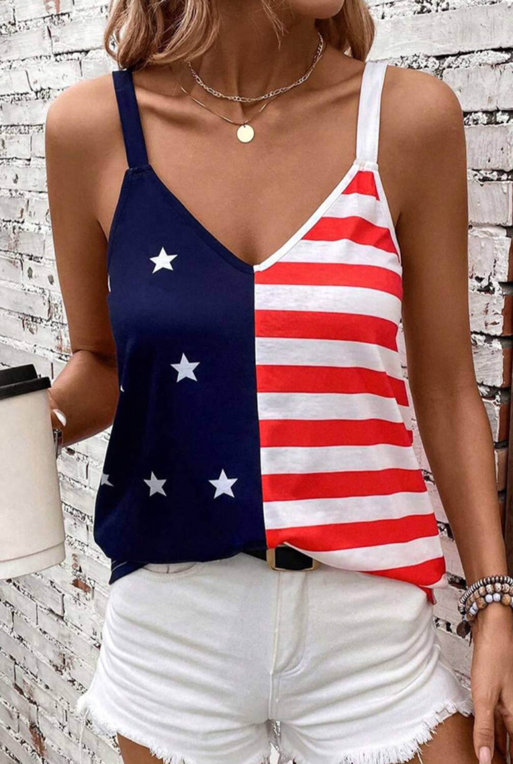 Patriotic Sleeveless Shirt