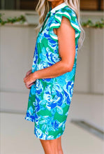 Load image into Gallery viewer, Blue and Green Floral Dress
