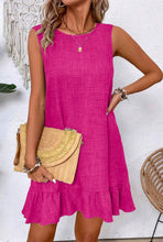 Load image into Gallery viewer, Pink Sleeveless Mini Ruffle Dress
