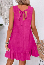 Load image into Gallery viewer, Pink Sleeveless Mini Ruffle Dress
