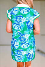 Load image into Gallery viewer, Blue and Green Floral Dress
