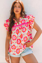 Load image into Gallery viewer, Rose Ruffle Sleeve Blouse
