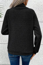 Load image into Gallery viewer, Black Asymmetrical Textured Sweatshirt
