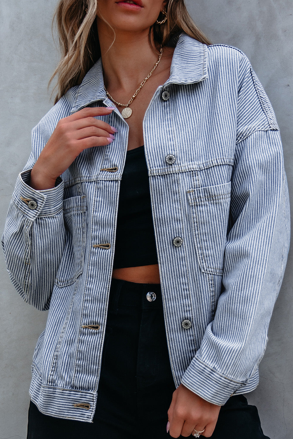 Light Blue Stripe Jacket